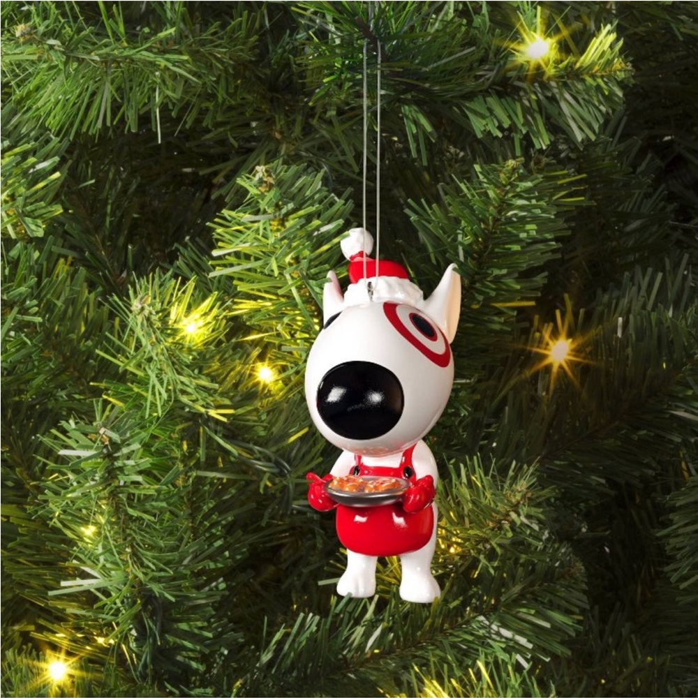 New 2025 4.5-Inch Christmas Target Bullseye Dog Ornament from Wondershop